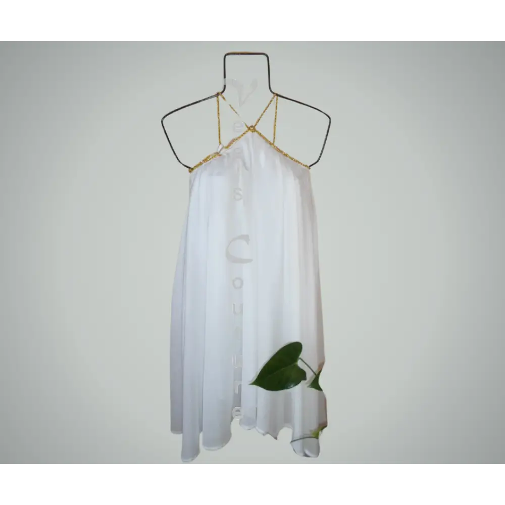Cascading Flows White Dress